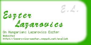 eszter lazarovics business card
